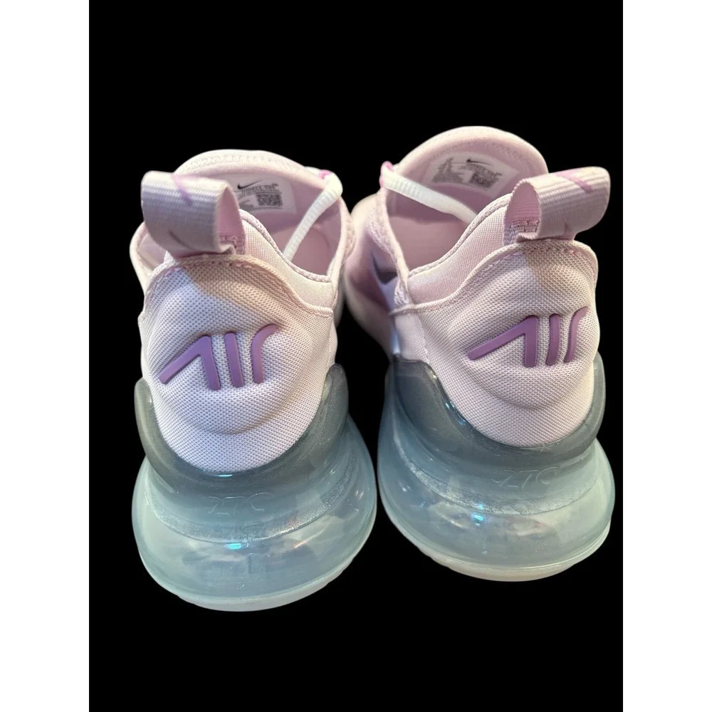 New Nike Air Max 270 Youth Lavender Silver Running Shoes Size 7Y 8.5 Women's